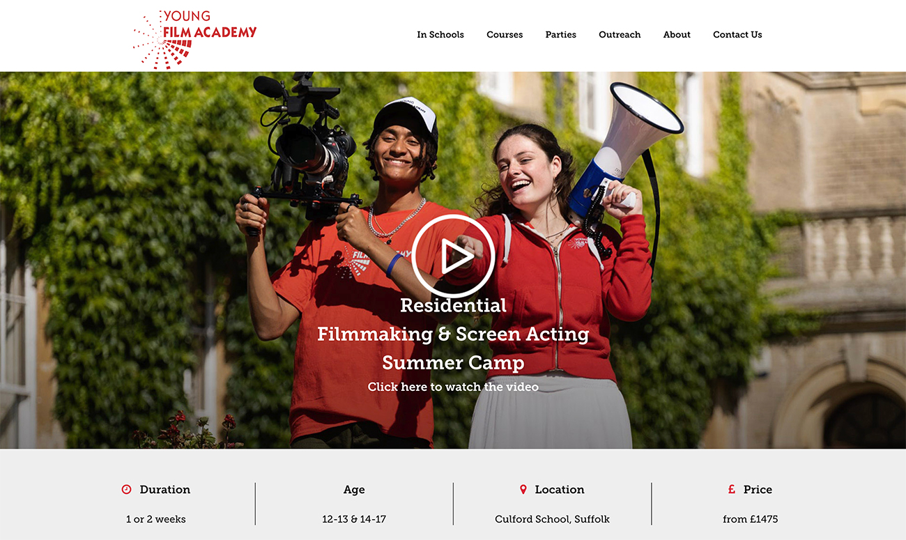 Young Film Academy – Residential Filmmaking and Screen Acting Summer Camp